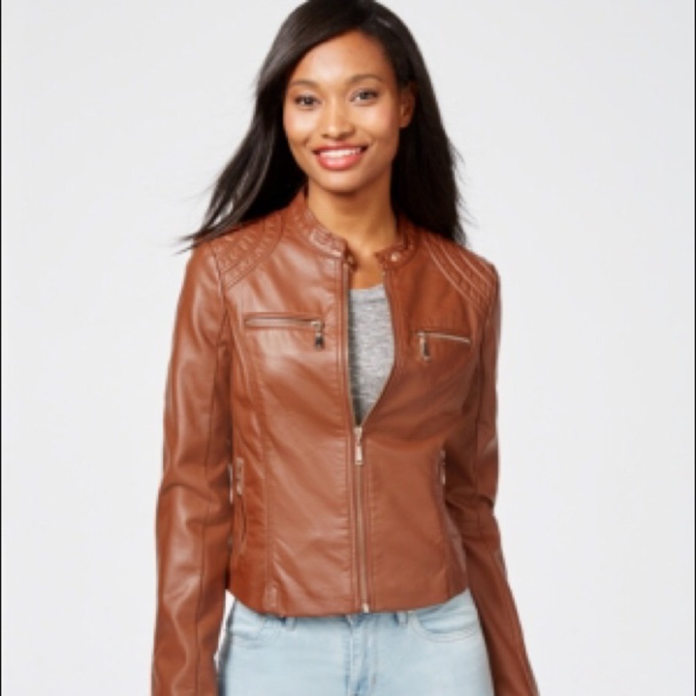 JouJou Brown Leather Jacket